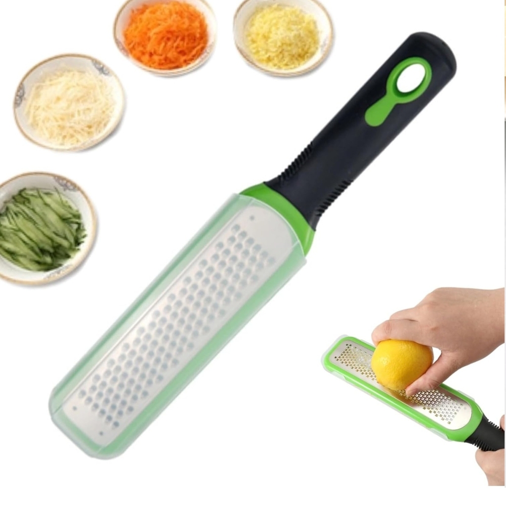 Green and Black Handheld Grater